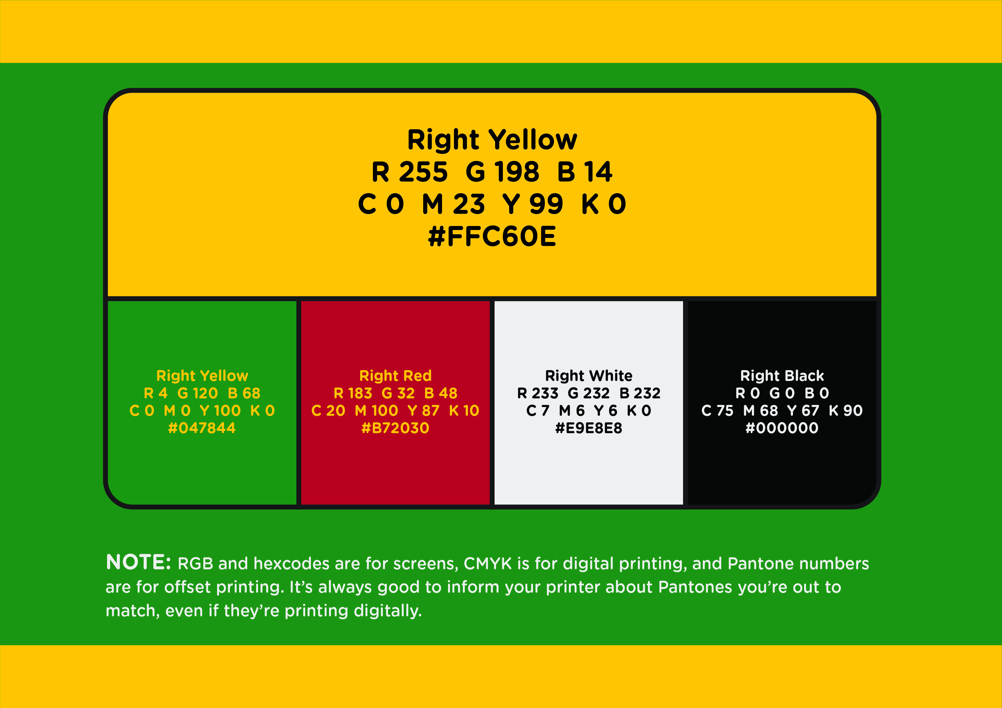 ChopRight — colour swatches